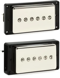 Phat Cat P-90 Soapbar Single Coil 2-piece Pickup Set - Nickel Covers