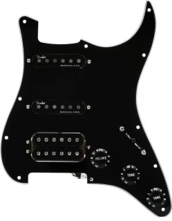 Shawbucker / Gen 4 Noiseless HSS Pre-wired Stratocaster Pickguard - Black 3-ply