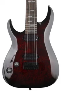 Schecter Omen Elite-7 Left-handed - Black Cherry Burst