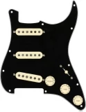 Texas Special SSS Pre-wired Stratocaster Pickguard - Black 3-ply