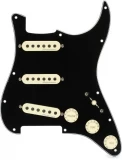 Hot Noiseless SSS Pre-wired Stratocaster Pickguard - Black 3-ply