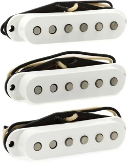 Retrospec'd Antiquity Texas Hot Strat Single Coil 3-piece Pickup Set - Non-aged White