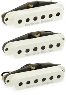 Psychedelic Strat Single-Coil 3-piece Pickup Set - Parchment With Logo