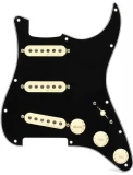 Vintage Noiseless SSS Pre-wired Stratocaster Pickguard - Black 3-ply