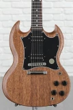 Joe Satriani Signature JS2GD Electric Guitar - Gold Boy vs SG Standard Tribute - Natural Walnut