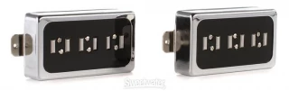 Phat Staple P-90 2-piece Pickup Set - Black with Nickel Cover