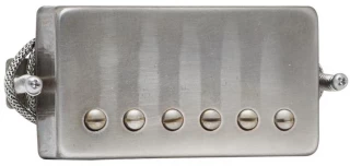 Raw Vintage PAF Classic Bridge/Neck Humbucker Pickup - F-spaced - Aged Nickel Cover