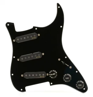 RA-2 Pro Retro Active Strat Style Pre-wired Pickguard S/S/S - Black