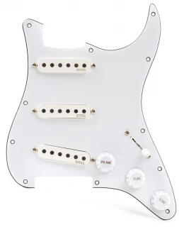 RA-5 Pro Retro Active Strat Style Pre-wired Pickguard S/S/S - White