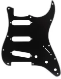 11-hole Modern-style Stratocaster S/S/S Pickguard - Black 3-ply
