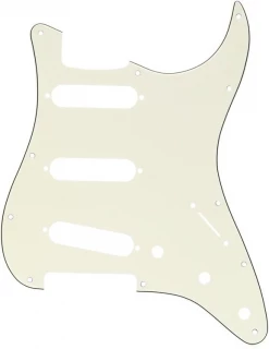 11-hole Modern-style Stratocaster S/S/S Pickguard - Parchment