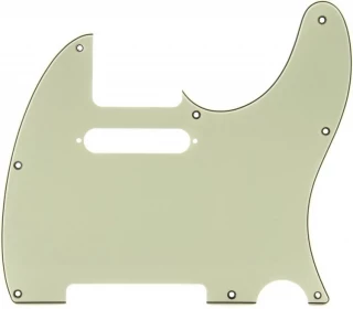 8-hole Modern Telecaster Pickguard - 3-ply Mint