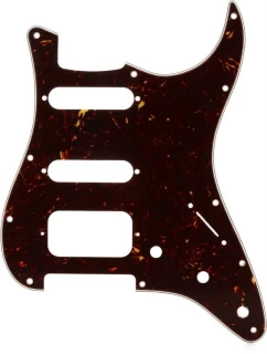 11-hole Modern-style Stratocaster H/S/S Pickguard - Tortoise Shell