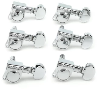 406C6 Mini Locking Rotomatic Tuners - 6-In-line Chrome