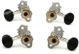 9NB Sta-Tite Geared Ukulele Tuners - Nickel with Black Buttons