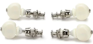 6W Champion Ukulele Pegs (Set of 4) - White Buttons