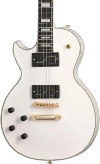Left-handed Matt Heafy Les Paul Custom Origins Electric Guitar - Bone White