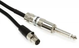 WA302 4-pin Mini-Connector to 1/4 inch Instrument Cable for Shure Wireless - 2.5 foot