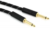 0990820083 Deluxe Series Straight to Straight Instrument Cable - 15 foot Black Tweed