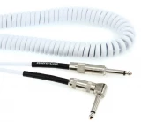 LCRCRW Retro Coil Straight to Right Angle Instrument Cable - 20 foot White