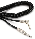 LCSCRB Super Coil Straight to Right Angle Instrument Cable - 35 foot Black