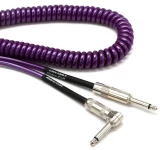 LCRCRMP Retro Coil Straight to Right Angle Instrument Cable Metallic Purple, 20 foot