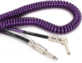 LCSCRMP Super Coil Straight to Right Angle Instrument Cable - 35 foot Metallic Purple