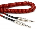 LCRCMRS Retro Coil Straight to Straight Silent Instrument Cable - 20 foot Metallic Red