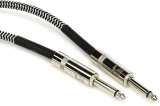 PW-BG-10BG Braided Straight to Straight Instrument Cable - 10 foot Grey