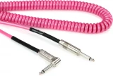 LCRCRHP Retro Coil Straight to Right Angle Instrument Cable - 20 foot Pink