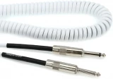 LCRCWS Retro Coil Straight to Straight Silent Instrument Cable - 20 foot White