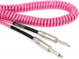 LCRCHPS Retro Coil Straight to Straight Silent Instrument Cable - 20 foot Pink