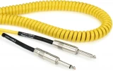 LCRCYS Retro Coil Straight to Straight Silent Instrument Cable - 20 foot Yellow