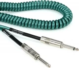 LCRCMGS Retro Coil Straight to Straight Silent Instrument Cable - 20 foot Metallic Green