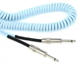 LCRCCB Retro Coil Straight to Straight Instrument Cable - 20 foot Blue