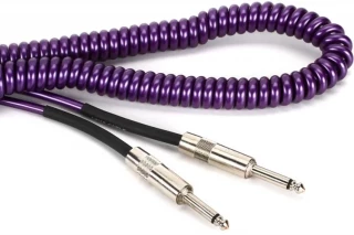 LCSCMP Super Coil Straight to Straight Instrument Cable - 35 foot Metallic Purple