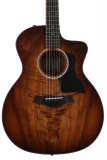 Taylor 224ce-K DLX - Shaded Edgeburst with Layered Koa Back/Sides and Gold Tuners