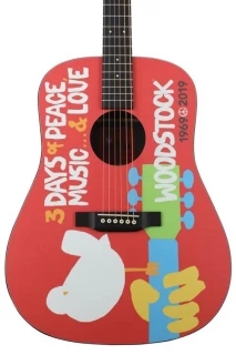 Martin DX Woodstock 50th Anniversary Left-handed - Woodstock Design