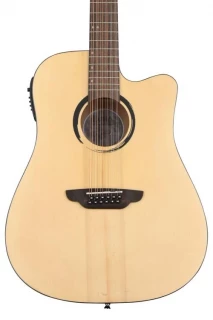 Luna Wabi Sabi Dreadnought Cutaway 12-string - Satin Natural