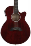 TSP-158C12 12-string Acoustic-electric Guitar - See-Thru Red