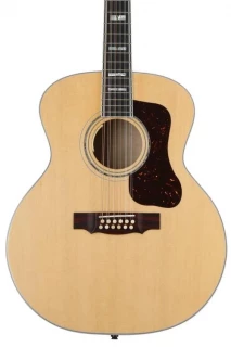 F-512E Maple, Jumbo 12-String Acoustic-Electric Guitar - Natural