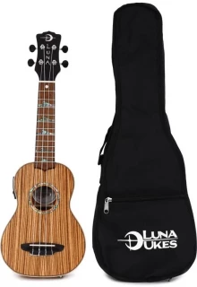 Luna High Tide Zebrawood Soprano A/E - Satin Natural