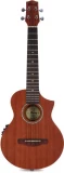 ACST-CEG Acacia 6-String Acoustic-Electric Guitelele - Natural vs UEWT5E Tenor Ukulele with Electronics and Cutaway - Natural