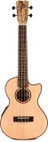 G9110-L Concert Long-Neck Acoustic/Electric Ukulele - Vintage Mahogany Stain vs 24T-CE Tenor Ukulele - Spruce with Cutaway and Electronics