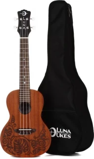 Luna Lizard Mahogany Concert - Satin Natural