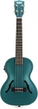 Ukadelic Bamboo Top Soprano Ukulele - Natural Satin vs Archtop Tenor Ukulele - Brooklyn Green