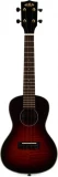 FBCET-T Figured Bocote Thin Body Tenor Acoustic-Electric Ukulele - Natural vs Flame Maple Concert Ukulele - Tobacco Burst