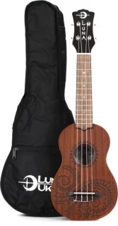 Luna Tattoo Mahogany Soprano - Satin Natural