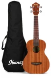 KA-MG-SLNG Long Neck Soprano Ukulele - Spalted Mango vs UKC10 Concert Ukulele - Natural