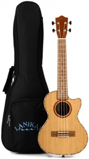 Lanikai CDST-CET Cedar Solid Top Tenor Cutaway - Natural